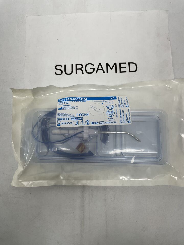 1884006EM - MEDTRONIC - 4.0mm RAD 40 Curved Rotatable Blade with Automated EM Tracking, (EA)