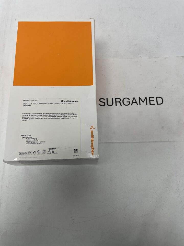 72200907 - SMITH & NEPHEW - Clear-Trac Polycarbonate Complete Cannula System, 5.5 X 72 mm, (BX/10)