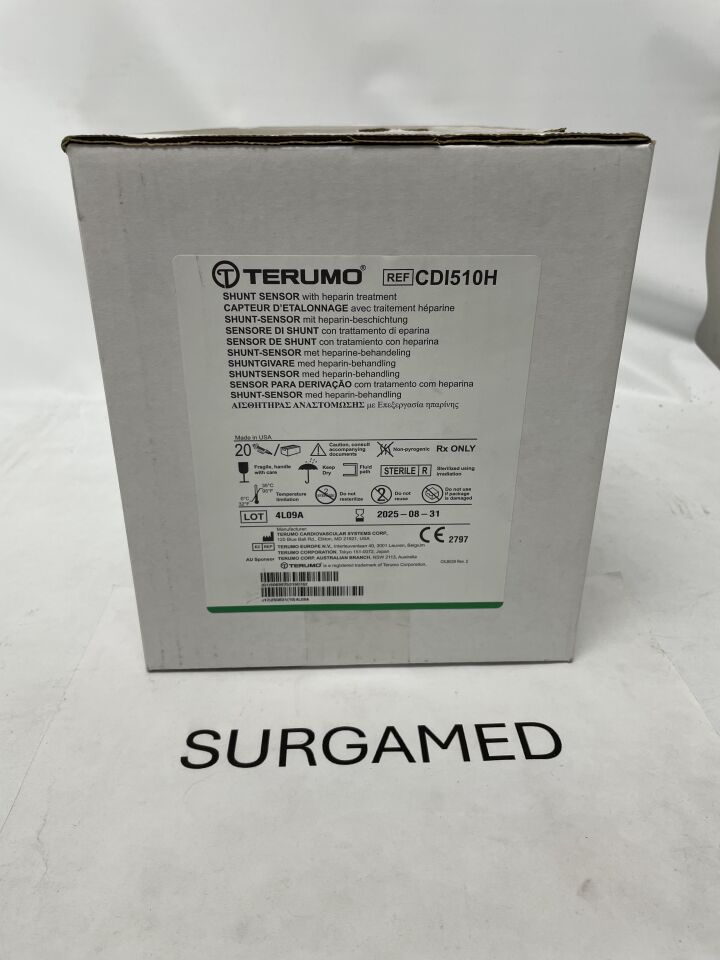 CDI510H - TERUMO - Shunt Sensor for CDI System 500, Heparin Treated, (BX/20)