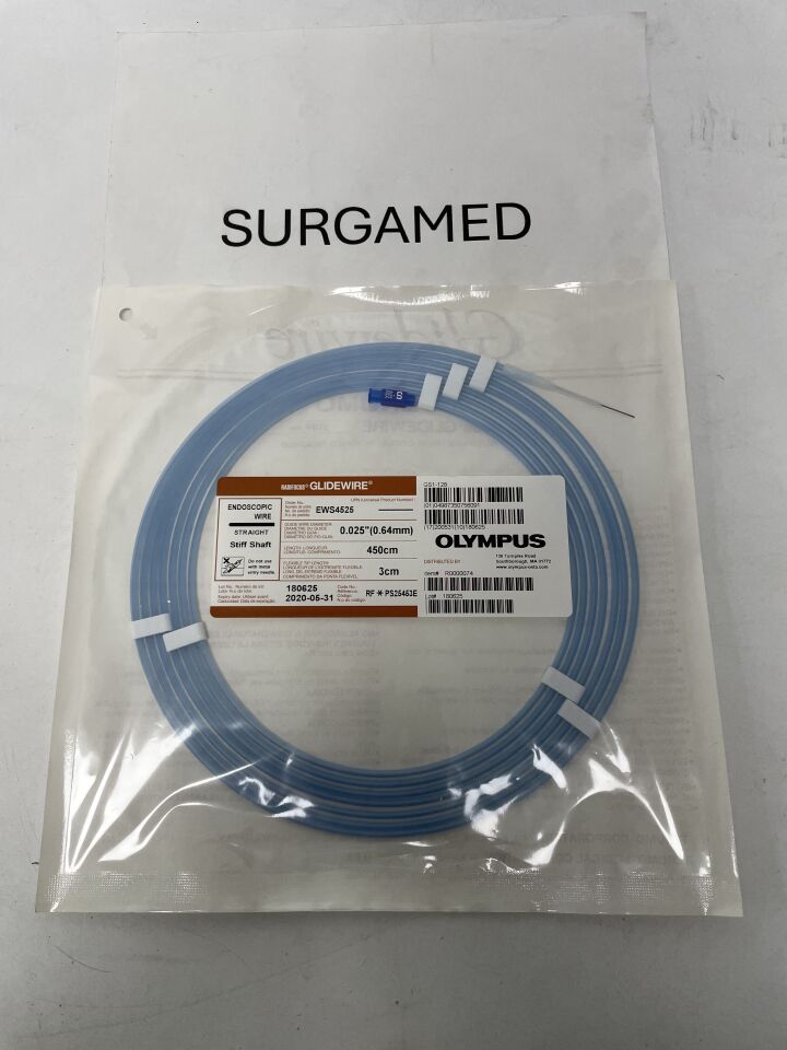 EWS4525 - TERUMO - Radifocus Glidewire: 0.025" x 450cm, 3cm Tip, Straight, Stiff, Endoscopic Wire, (EA)