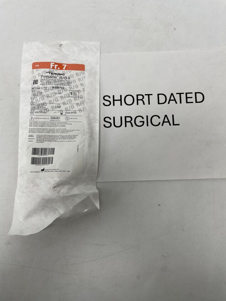 RSB702 - TERUMO - PINNACLE R/O II Introducer Sheath with Radiopaque Marker, 7Fr, 10cm Sheath Length, (EA)