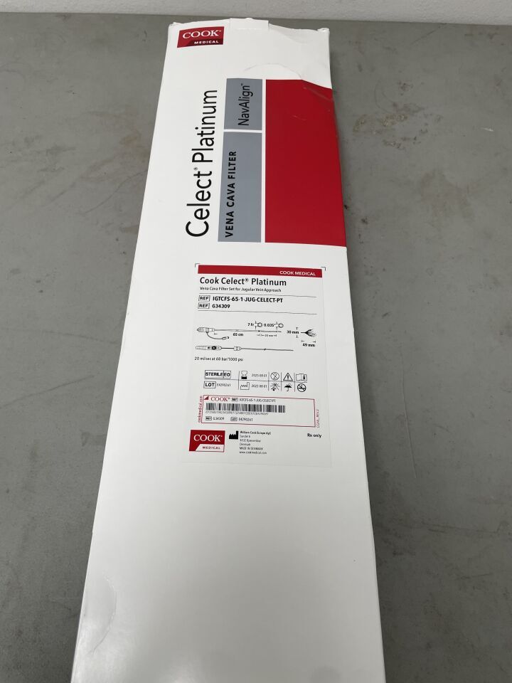 G34309 - COOK - Celect Platinum Vena Cava Filter, Jugular, (BX/1)