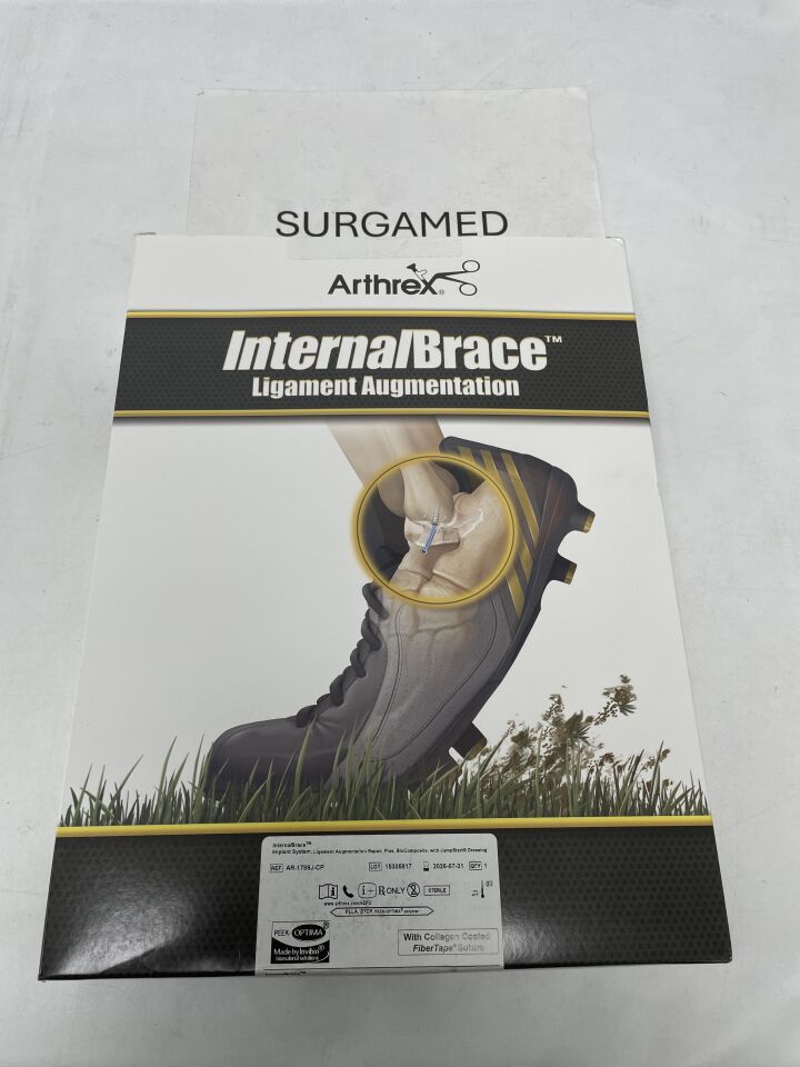 AR-1789J-CP - ARTHREX - InternalBrace Implant System, Ligament Augmentation Repair, BioComposite w/FiberTape & JumpStart, (BX/1)