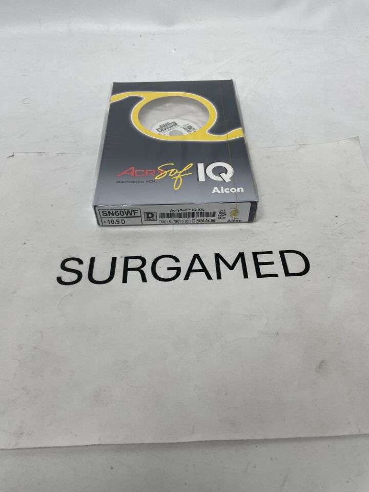 SN60WF.105 - ALCON - AcrySof IQ IOL Foldable Intraocular Lens, 10.5D, (BX/1)