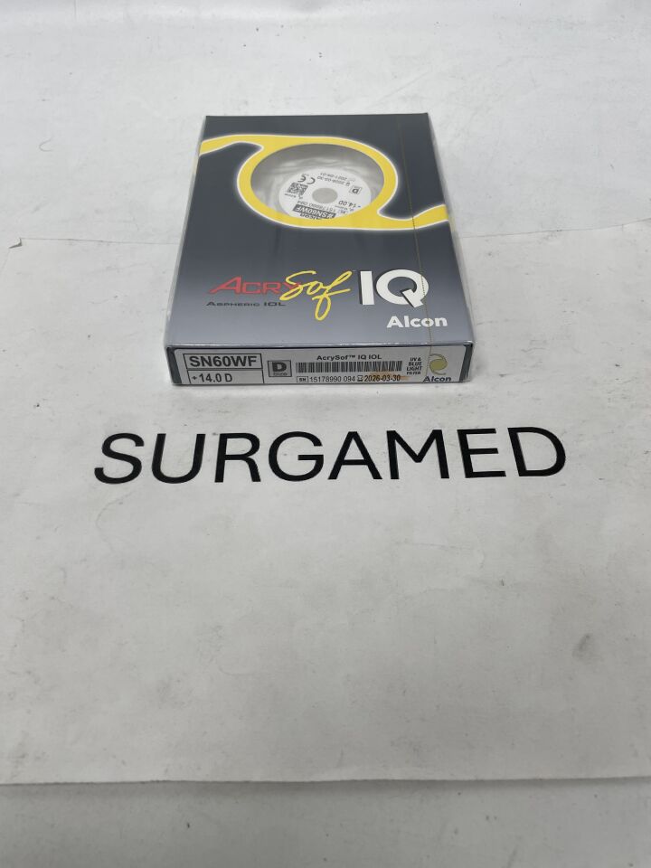 SN60WF.140 - ALCON - AcrySof IQ IOL Foldable Intraocular Lens, 14.0D, (BX/1)