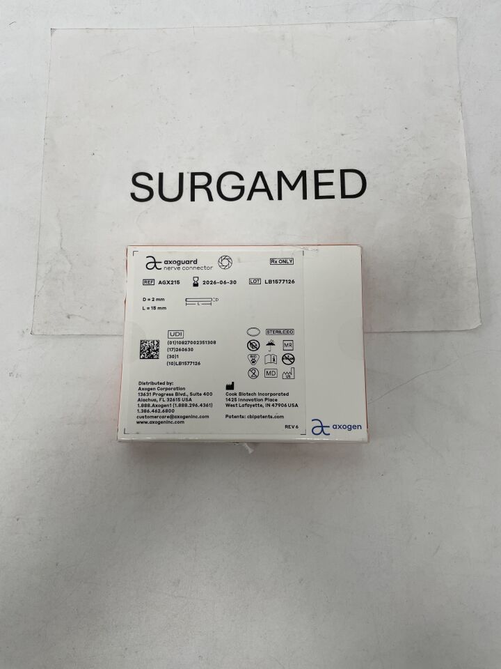 AGX215 - AXOGEN - Axoguard Nerve Connector 2 mm x 15 mm, (BX/1)