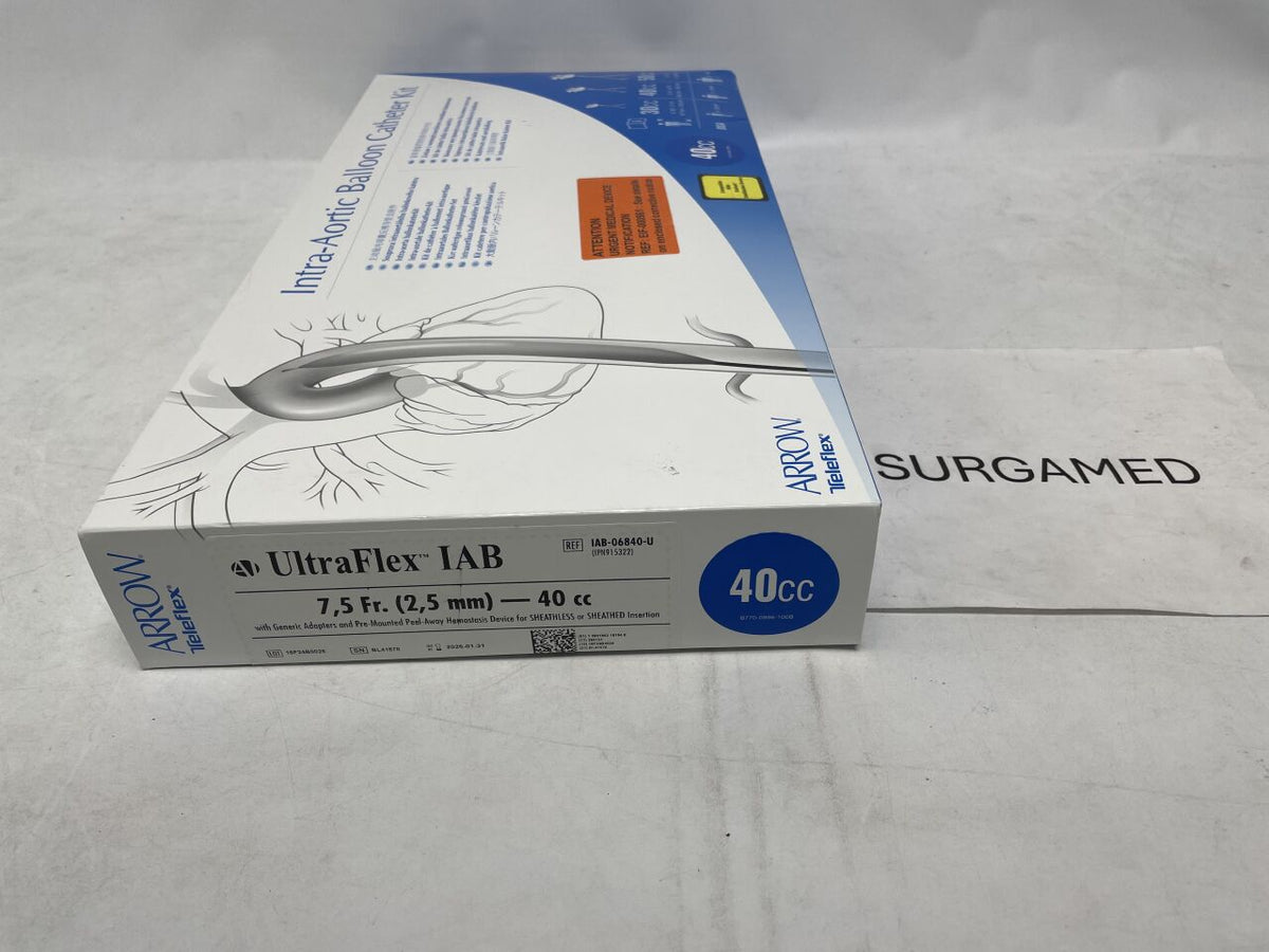 IAB-06840-U - TELEFLEX - UltraFlex Intra-Aortic Balloon (IAB) Catheter Kit - 7.5Fr x 40cc, (BX/1)
