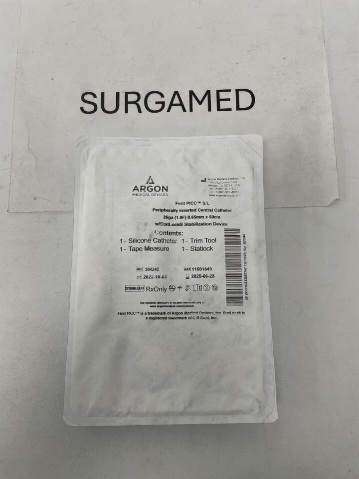384242 - ARGON - PICC Silicone Single Catheter Kit, 26G, 1.9 Fr, (EA)