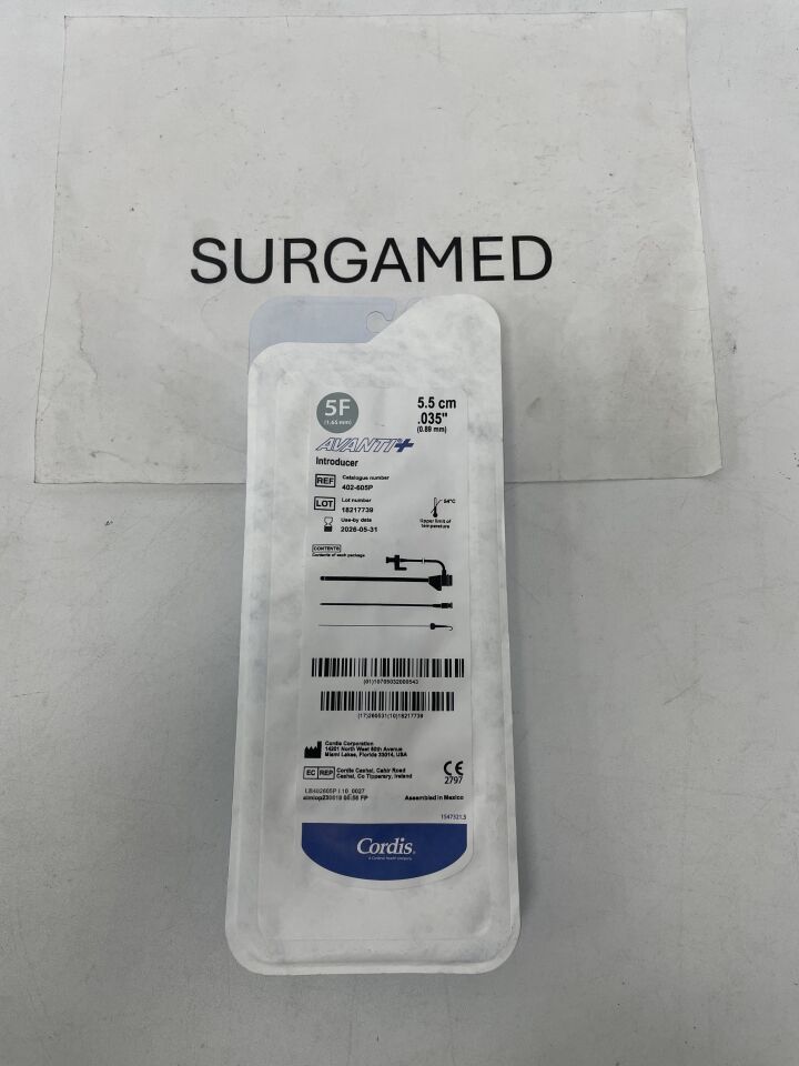 402-605P - CORDIS - Avanti+ Introducer - 5Fr x 5.5cm x .035", (EA)