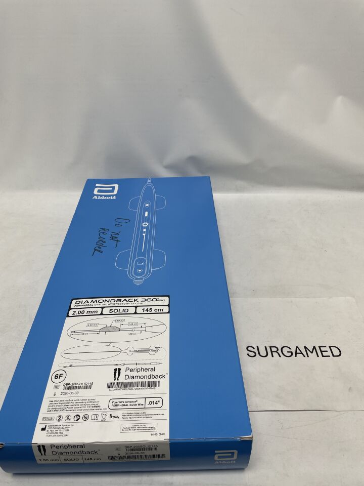 DBP-200SOLID145 - CSI - Diamondback 360 Peripheral Orbital Atherectomy System, Solid Crown, (BX/1)
