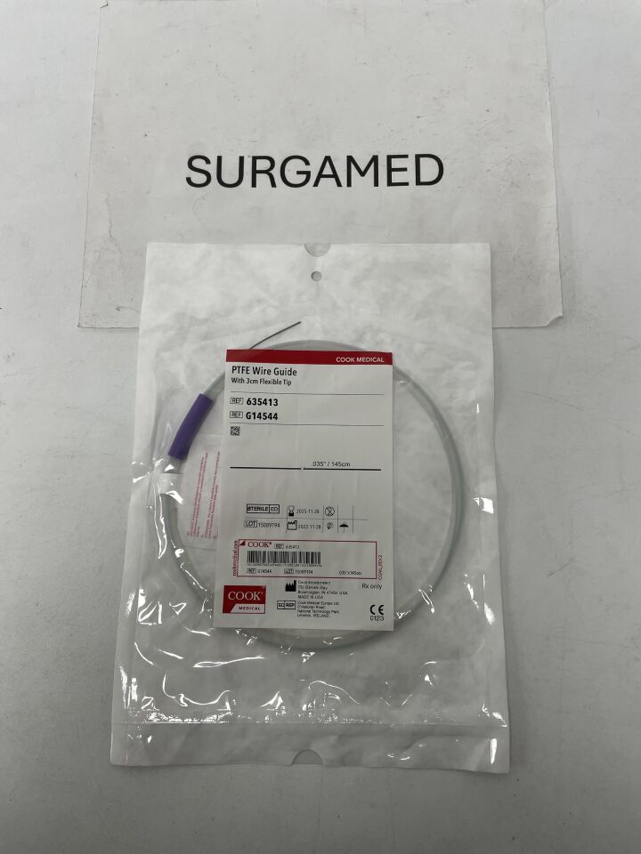 G14544 - COOK - Standard Fixed Core Wire Guide, 0.035 in. dia. x 145 cm Length, (EA)