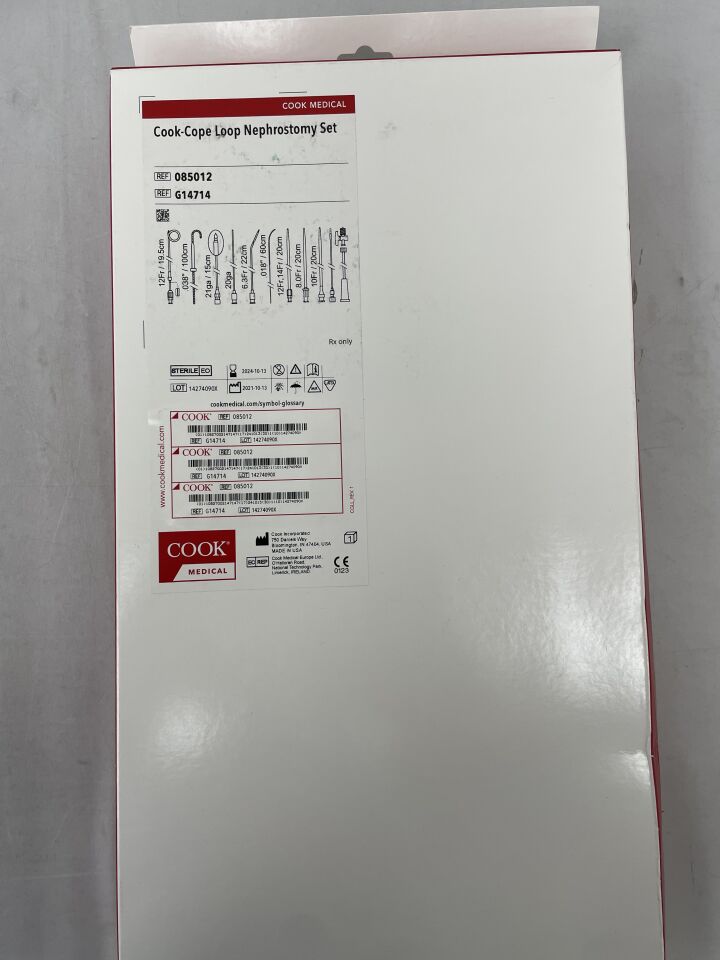 G14714 - COOK - Cope Loop Nephrostomy Set 12F x 19.5cm, (BX/1)