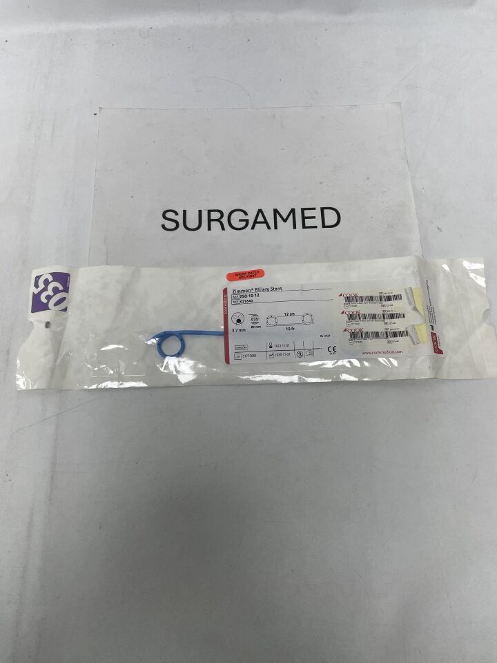 G21640 - COOK - Zimmon Biliary Stent - 10Fr x 12cm, (EA)