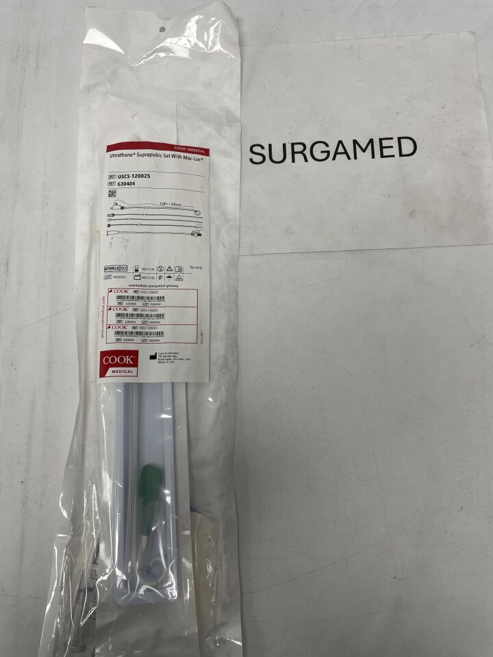 G30404 - COOK - Ultrathane Suprapubic Catheter Set with Mac-Loc, 12 Fr Size, 25 cm Length, (EA)