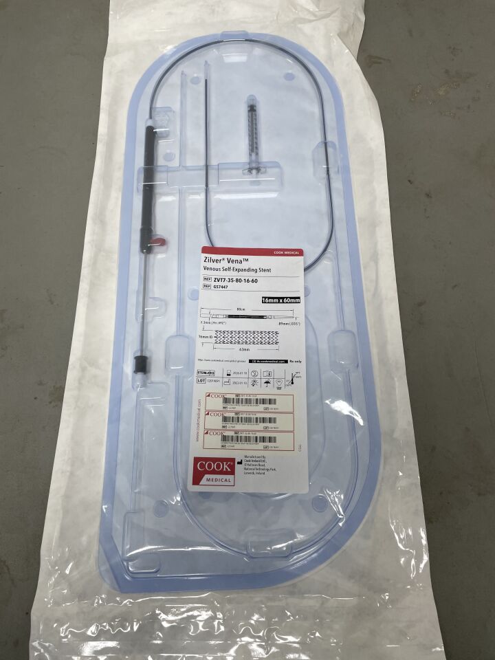 G57447 - COOK - Zilver Vena Venous Self-Expanding Stent - 16mm x 60mm, (EA)