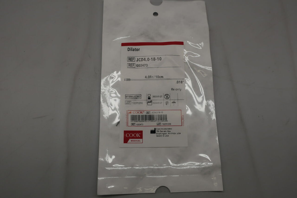 G02473 - COOK - Fascial tissue dilator, 4.0fr x 10 cm Length, 0.018", (EA)