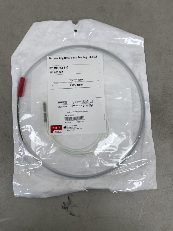 G02647 - COOK - Mclean-Ring Nasojejunal Feeding Tube Set, 9.5Fr x 0.028in, (EA)