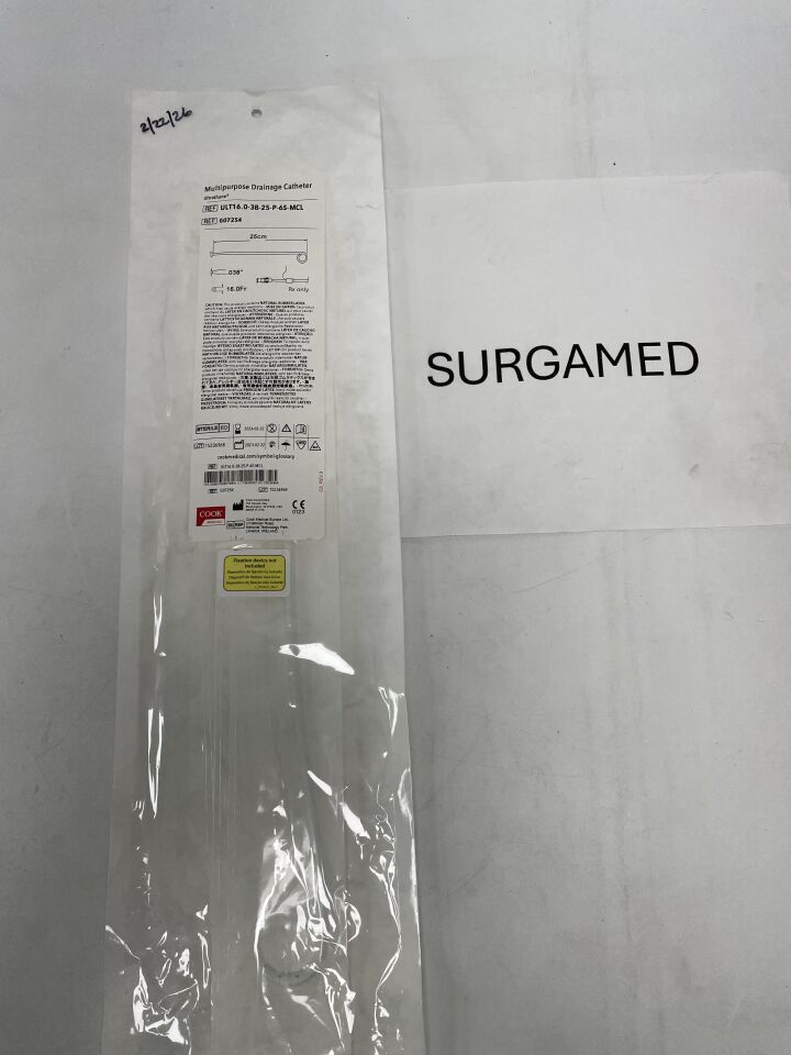 G07254 - COOK - Cope Type Locking Loop Multipurpose Drainage Catheter 16F x 25cm, 0.038", (EA)