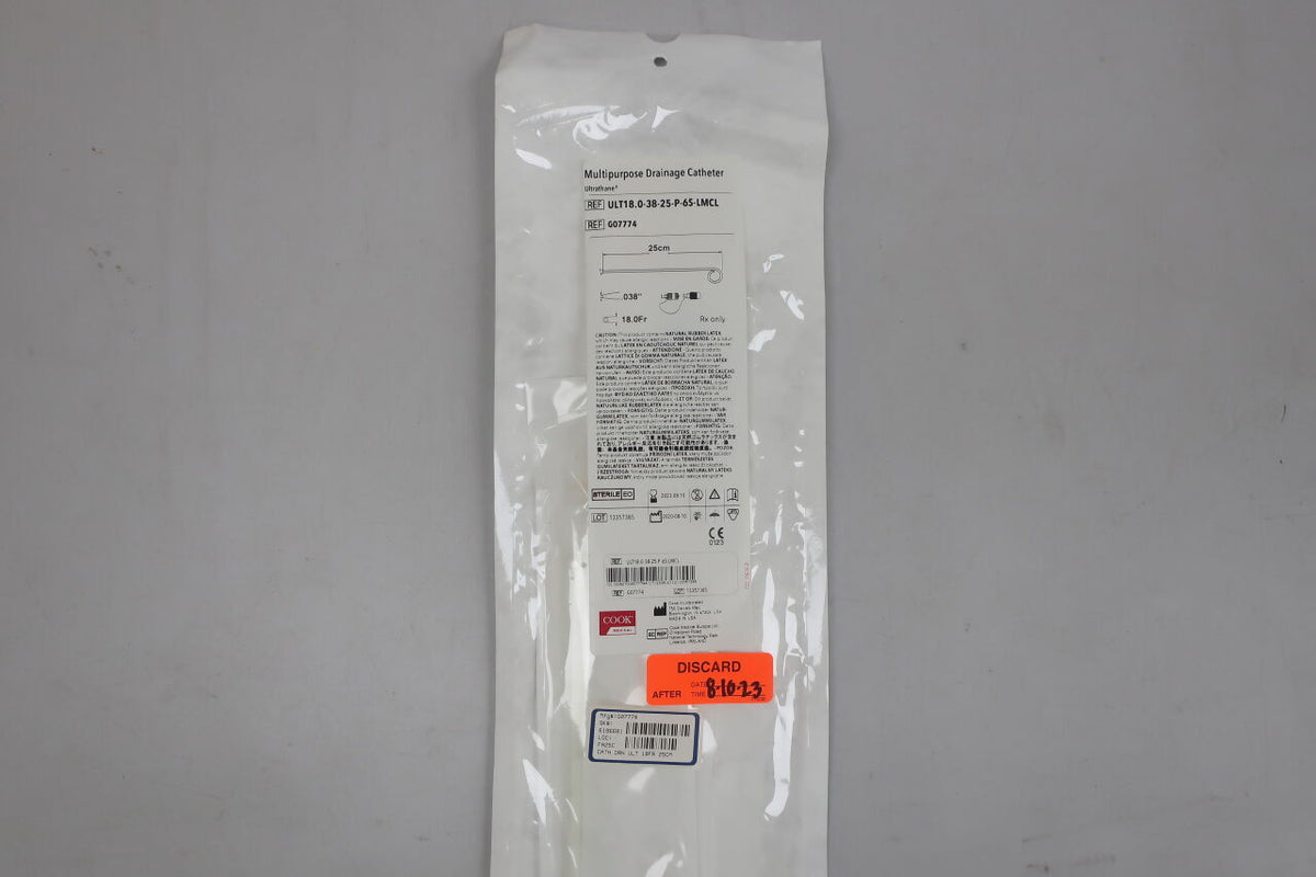 G07774 - COOK - Multipurpose Drainage Catheter Ultrathane 25CM, (EA)