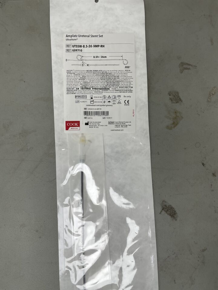 G09710 - COOK - Amplatz Ureteral Stent Set - Ultrathane - 8.5Fr x 26cm x .035" (L), ()