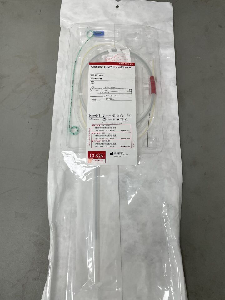 G14836 - COOK - Kwart Retro-Inject Sof-Flex Stent Set, Multi-Length 6F x 22-32cm, (EA)