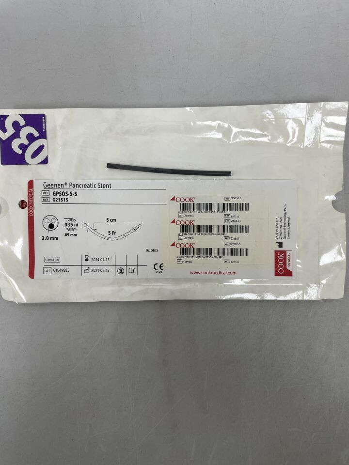 G21515 - COOK - Geenen Pancreatic Stent, 5F x 5cm, (EA)