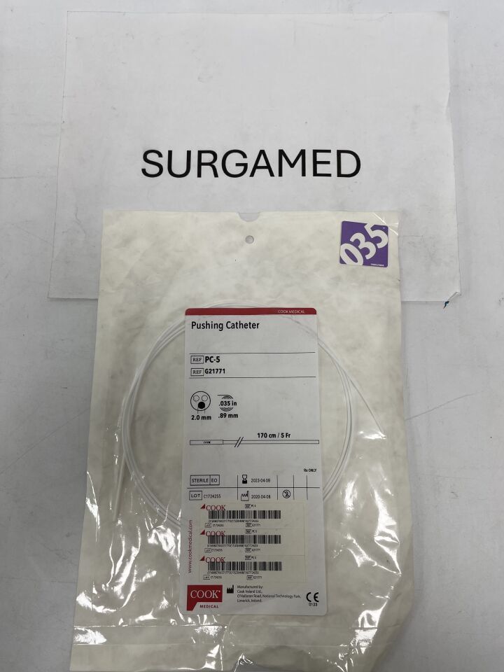 G21771 - COOK - Pushing Catheter - PC-5 - 5Fr x 170cm x .035", (EA)