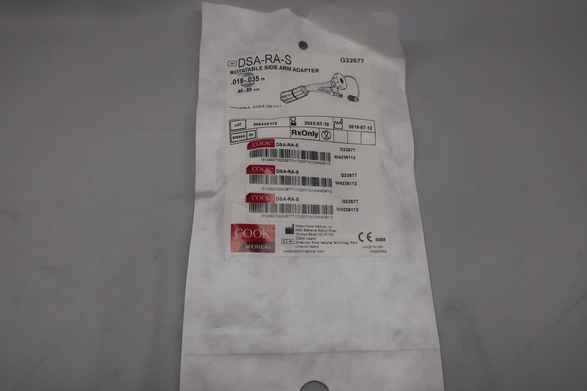 G22677 - COOK - Side Arm Adapter, Rotatable, .018-.035", (EA)