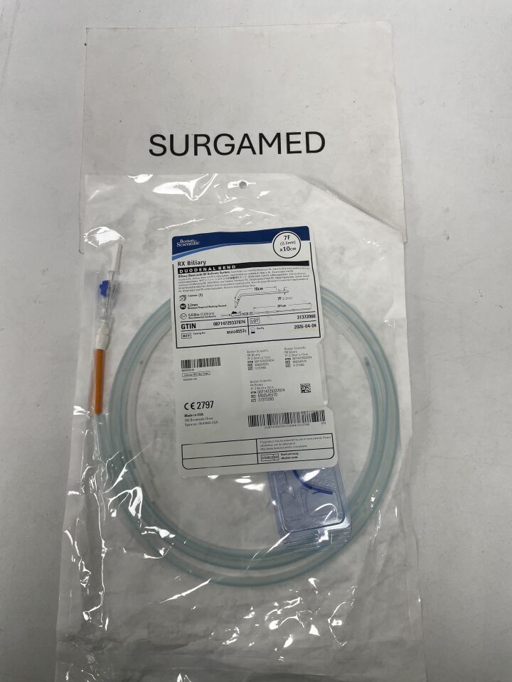4557 - BOSTON SCIENTIFIC - RX Biliary Stent with RX Delivery System - Duodenal Bend - 7Fr x 10cm, (EA)