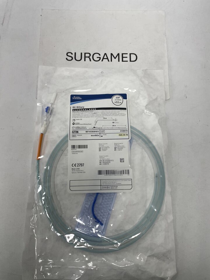 4563 - BOSTON SCIENTIFIC - RX Biliary Stent with RX Delivery System - Duodenal Bend - 10Fr x 12cm, (EA)