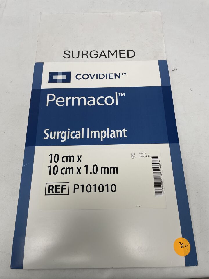 P101010 - COVIDIEN - Permacol Surgical Implant - 10cm x 10cm x 1mm, (EA)