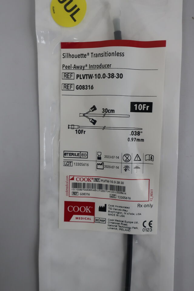 G08316 - COOK - Silhouette Transitionless Peel-Away Introducer 10F X 30cm, (EA)