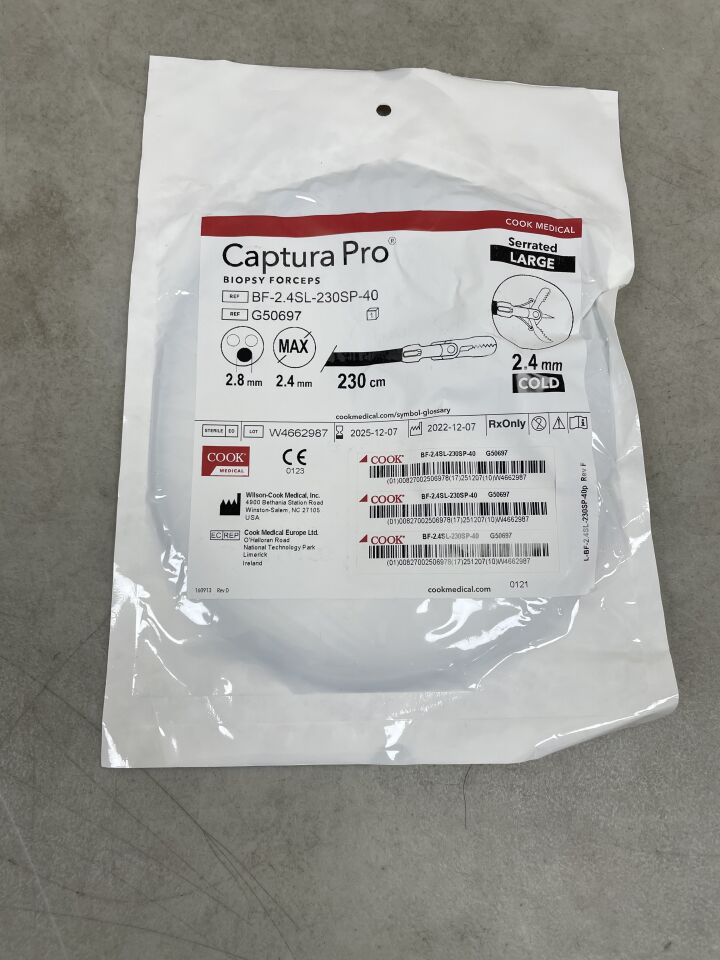 G50697 - COOK - Captura Pro Large Spiked Biopsy Forceps, 230 cm, (EA)