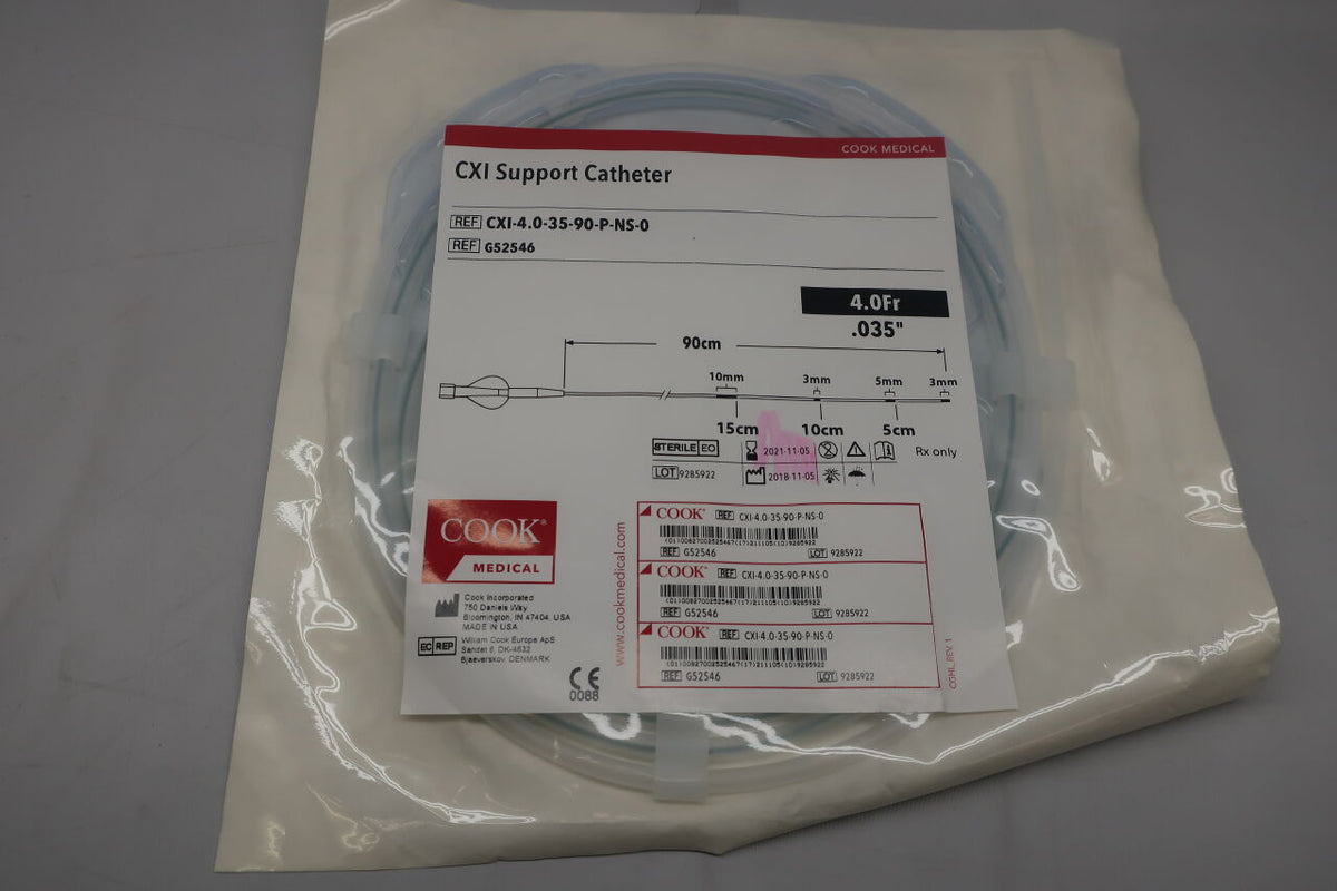 G52546 - COOK - CXI Support Catheter, W/TUNGSTEN MARKERS 4.0F X 90CM, STRAIGHT, (EA)