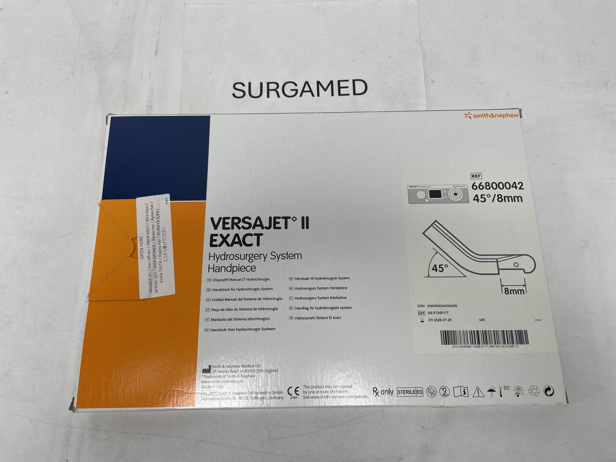 66800042 - SMITH & NEPHEW - Versajet II Exact Disposable Hydrosurgery System Handpiece, 8 mm Length, 45 Degree Angle, (BX/1)