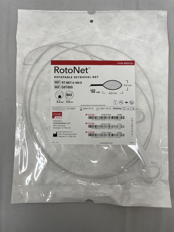 G57800 - COOK - ROTONET Rotatable Retrieval Net, 4 x 8cm, 160cm, (EA)