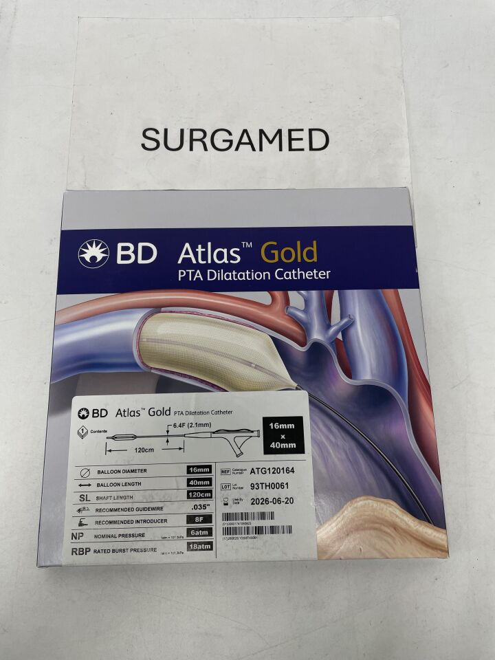 ATG120164 - BARD - Atlas Gold PTA Dilatation Catheter - 16mm x 40mm x 120cm, (BX/1)