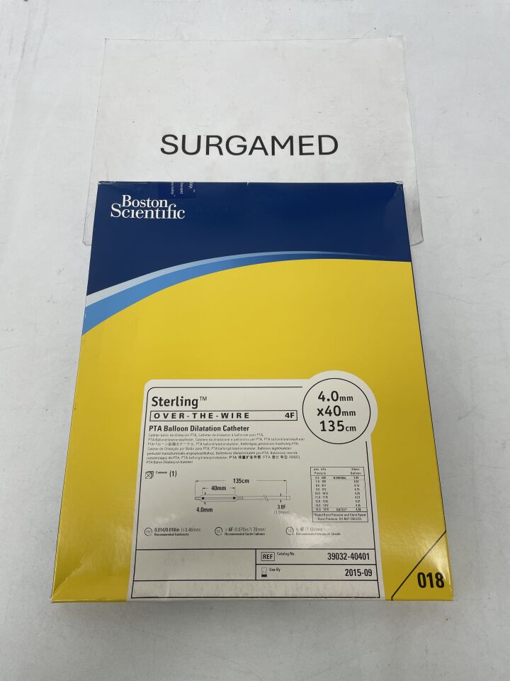 3903240401 - BOSTON SCIENTIFIC - Sterling OTW PTA Balloon Dilatation Catheter - 4.0mm x 40mm x 135cm, (BX/1)