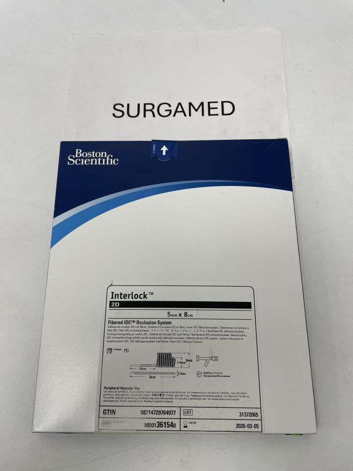 36154 - BOSTON SCIENTIFIC - Interlock 2D Fibered IDC Occlusion System - 5mm x 8cm, (BX/1)