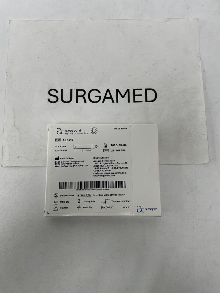 AGX315 - AXOGEN - Axoguard Nerve Connector 3 mm x 15 mm, (BX/1)