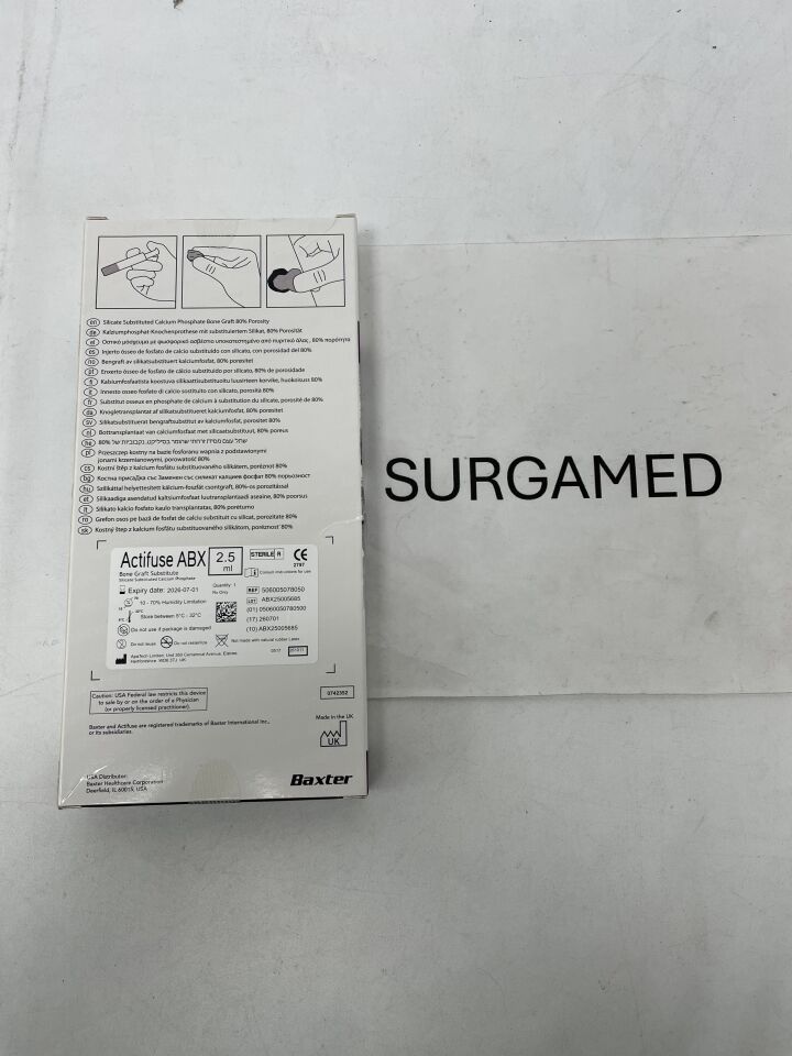 506005078050 - BAXTER - Actifuse ABX Bone Graft Substitute - Silicate Substituted Calcium Phosphate - 2.5ml, (BX/1)