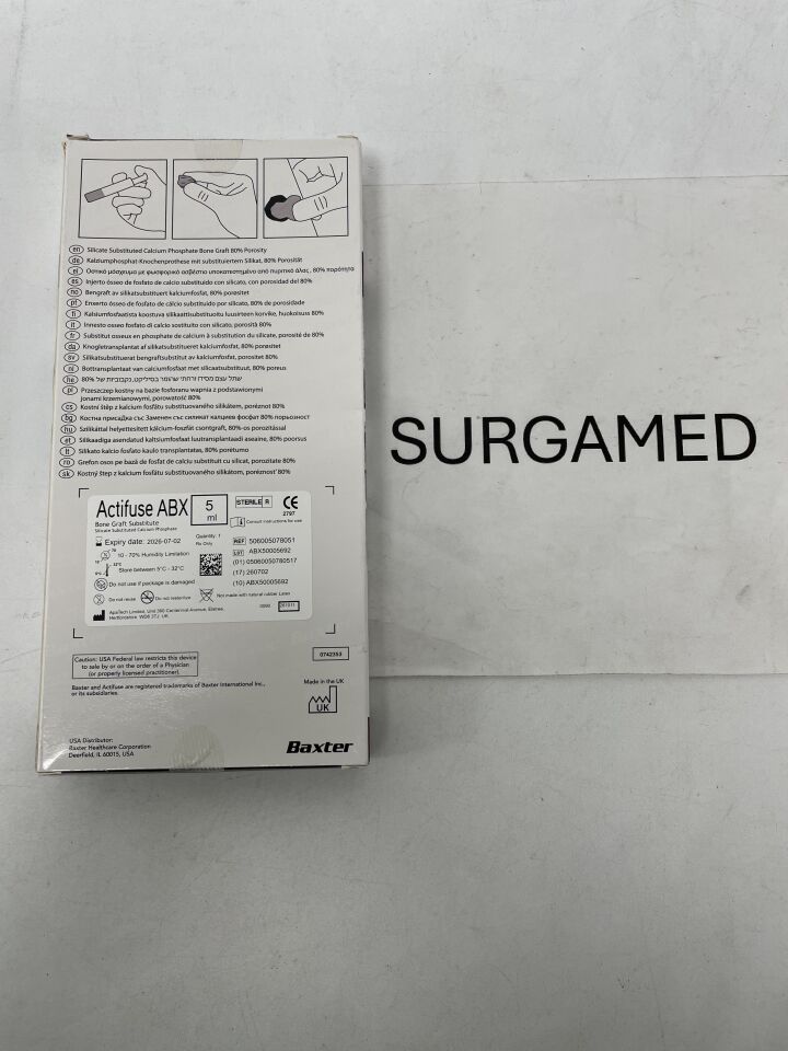 506005078051 - BAXTER - Actifuse ABX Bone Graft Substitute - Silicate Substituted Calcium Phosphate - 5ml, (BX/1)
