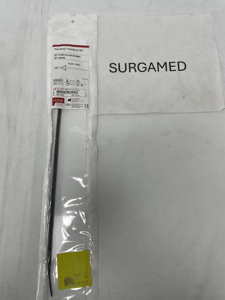 G02950 - COOK - Peel-Away Introducer Set - PLVW-16.0-38-30-VAD5 - 16Fr x .038" x 30cm, (EA)