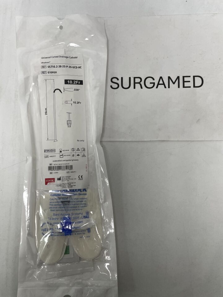 G10959 - COOK - Universal Ultrathane Curved Drainage Catheter, 10.2Fr, (EA)