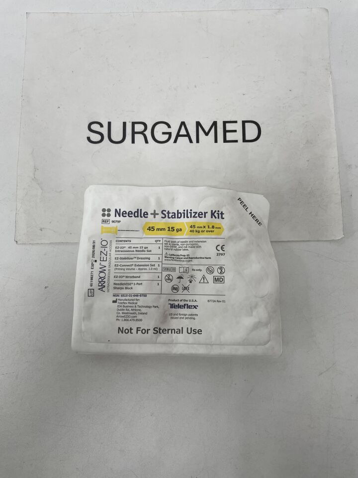 9079P - TELEFLEX - Arrow EZ-IO Needle + Stabilizer Kit 45mm x 15G, (EA)