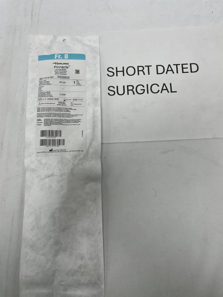 RSS805 - TERUMO - Pinnacle Introducer Sheath, 8Fr X 25cm length, (EA)