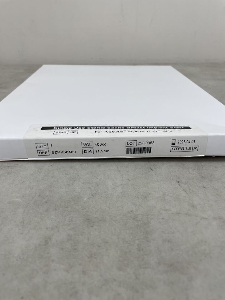 SZHP68400 - ALLERGAN - Natrelle Saline Breast Implant Sizer for Natrelle Style 68 High Profile, 400cc, (BX/1)