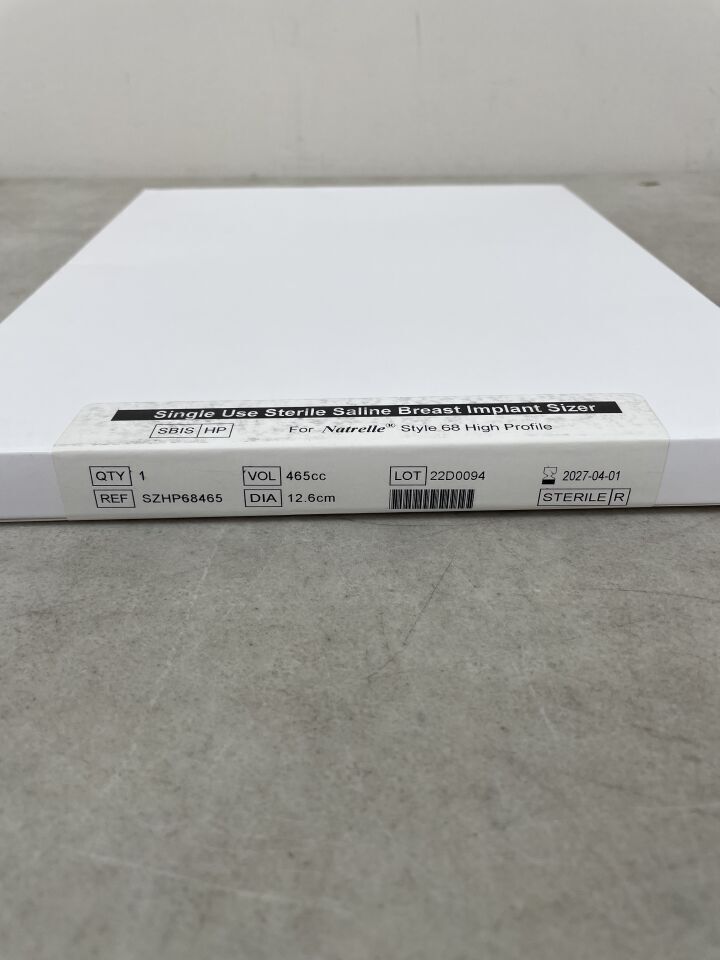 SZHP68465 - ALLERGAN - Natrelle Saline Breast Implant Sizer for Natrelle Style 68 High Profile, 465cc, (BX/1)