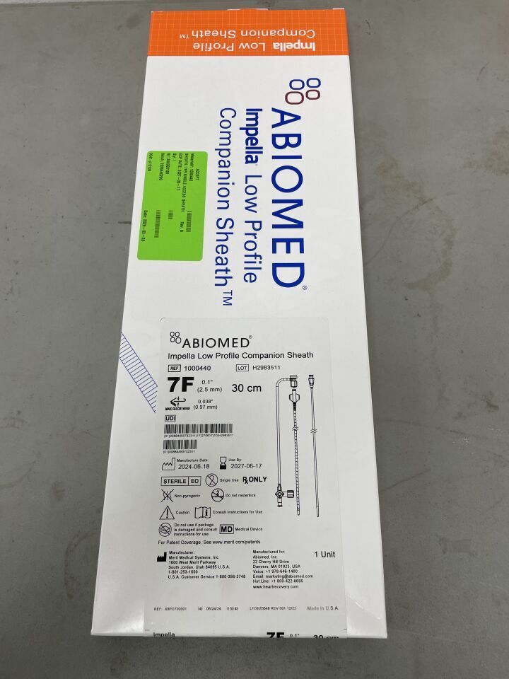 1000440 - ABIOMED - Impella Low Profile Companion Sheath - 7Fr x 30cm, (BX/1)