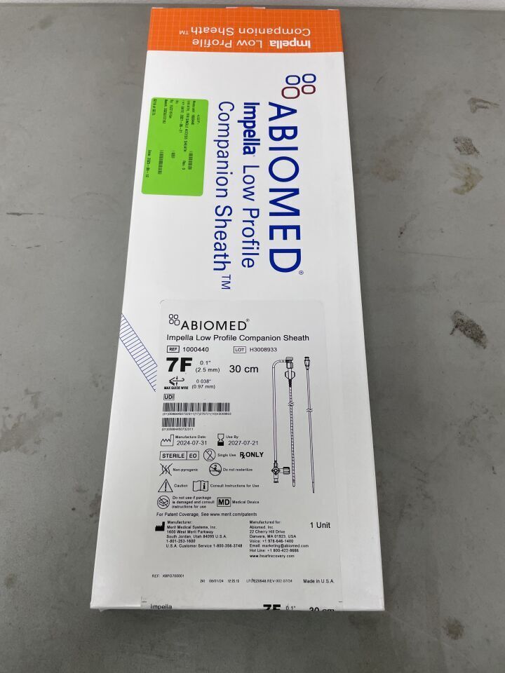 1000440 - ABIOMED - Impella Low Profile Companion Sheath - 7Fr x 30cm, (BX/1)